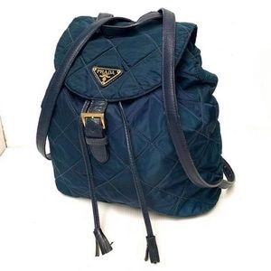 🟩PRADA Nylon quilted rucksack 13" Nylon Leather🟩